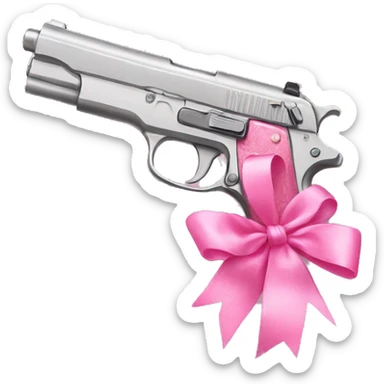 pink pistol with a pink ribbon sticker