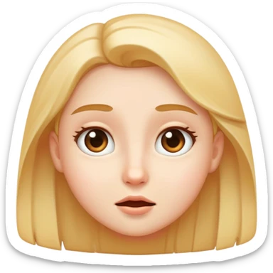 Cute face in awe sticker