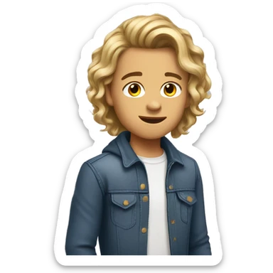 braunhaariger teenager  sticker