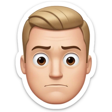 Realistic Mr incredible head without suit or eye mask but with haircut and straight face and left eye facing left and right eye facing right sticker