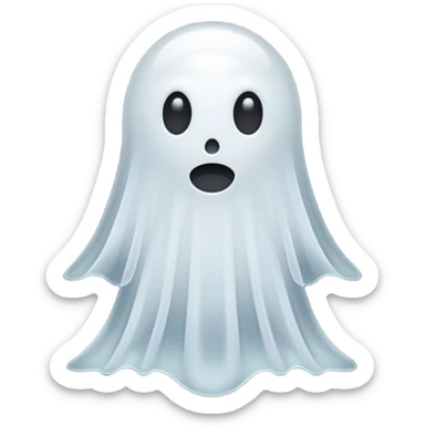 A ghost of a font character sticker