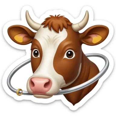  A cow that is mixed with Saturn La vacca
 sticker