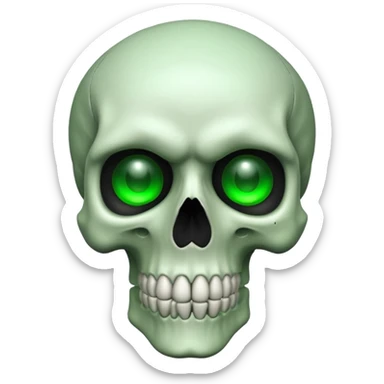 skull with glow eyes sticker