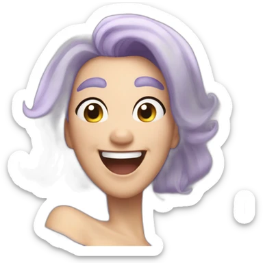 URSULA CORBERO LAUGHING sticker