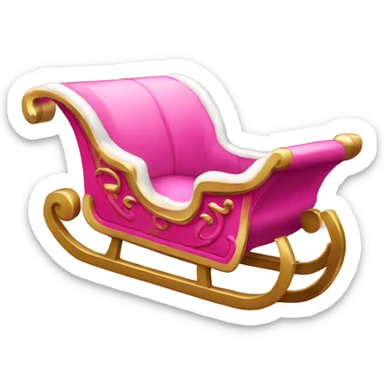 Pink Santa’s sleigh  sticker