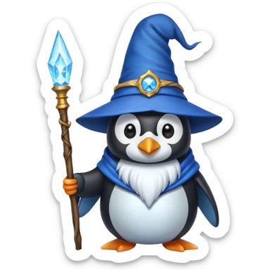 Penguin Wizard sticker