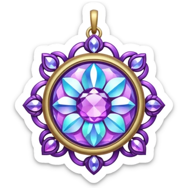 glitter purple amulet sticker