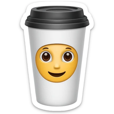 Paper coffee cup sticker