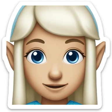  blue eyed girl elf sticker
