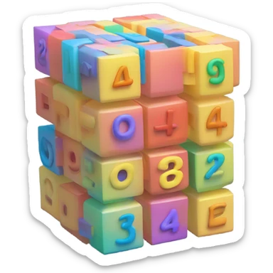 3d addition sticker