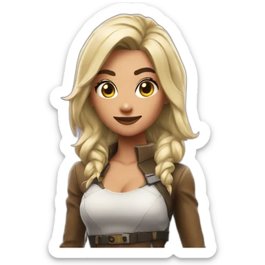 Fortnite blanche girl blonde Halloween sticker