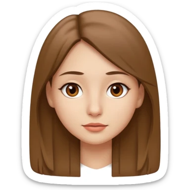 JE VOUDRAIS UNE FILLE AUX YEUX MARRONS UN PETIT NEZ LES LEVRE MOYENNE AVC DES CHEVEUX LISSE DETACHE MARRON CLAIR sticker