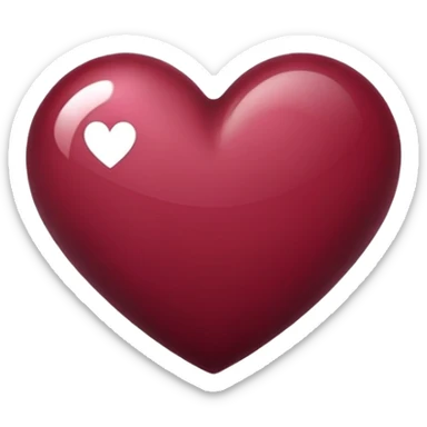 Burgandy heart sticker