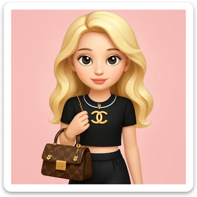 Add a soft pink background behind the girl, keeping the rest of the image unchanged, in a gentle and subtle manner. sticker