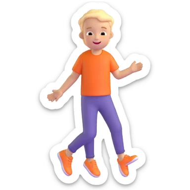 joyful young boy sticker