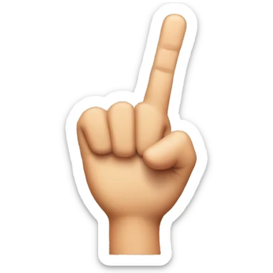 Middle finger with mustage sticker