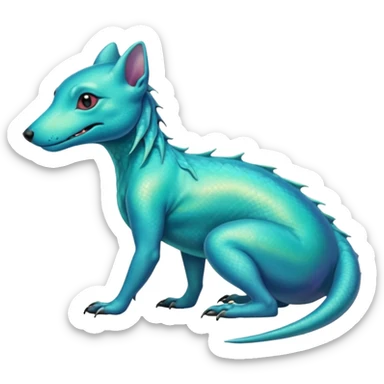 Turquoise Diaphanous Gembond Salandit-Elfin-dog sticker