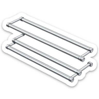 Horizontal multiple little bars merging into a bigger sticker