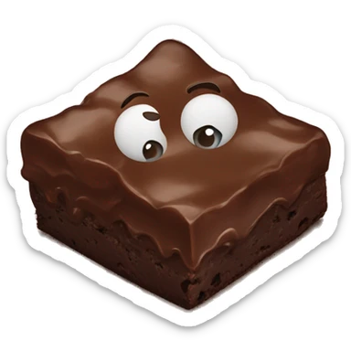 Brownie fudge sticker