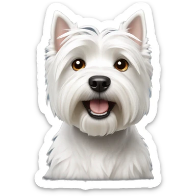 Dog west highland White terrier sticker
