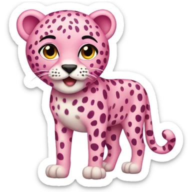Pink cheetah  sticker
