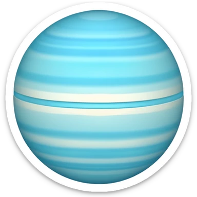 planet uranus emoji which is copayable with rings like saturn but vertical 90 you know right sticker