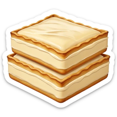 rectangular fried pastry with maple frosting sticker