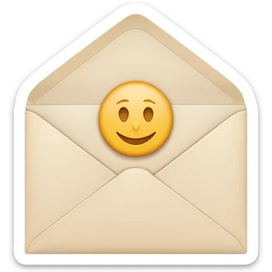 A simple emoji-style icon of a white manila envelope with subtle paper texture, clean edges, and a small graduation NUMBER  2022-photo icon on the front, graduation icon  sticker