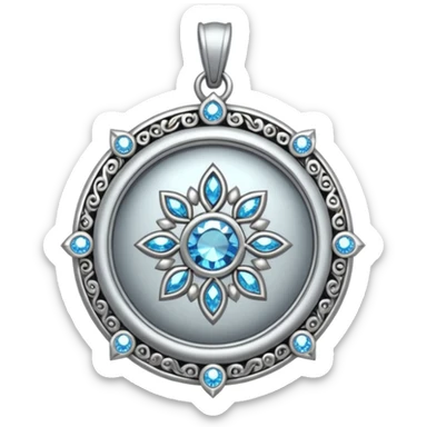 amulet pendant with sparkles sticker