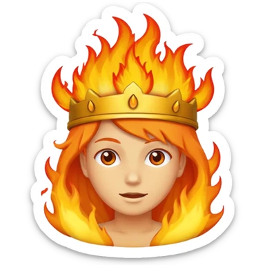 🙂🔥 cobine the two put the fire on topp of the head nothing more nothing less, stop with the ai sticker