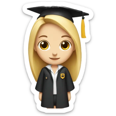 White girl graduated with a wrench  sticker