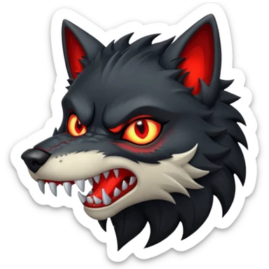 Loup des ténèbres sticker
