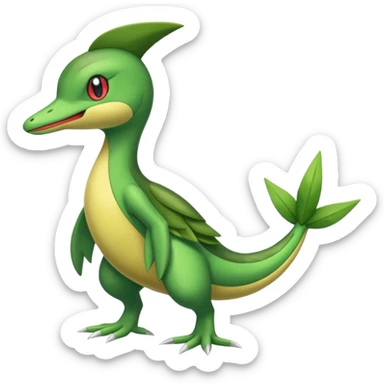 Sceptile-Snivy-hybrid-fusion (full body) sticker