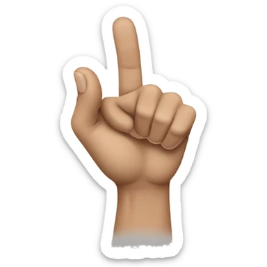 a handsign that shows a fist where the the top of the thumb is between indexfinger and middlefinger (all fingers are closed sticker