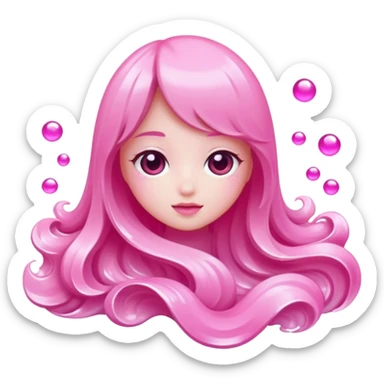 glitter pink Douyin sticker