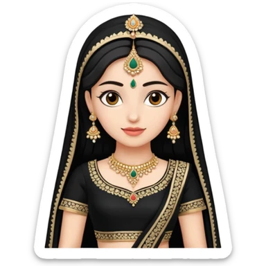 My picture wearing a black lehenga sticker