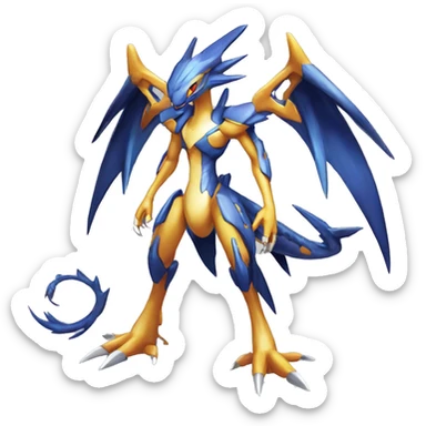  Cool Cute Edgy Shiny Godly Ethereal Digimon-Genesect-Dialga-Reptile full body sticker