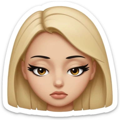 deadly stare one eye emoji girl  sticker