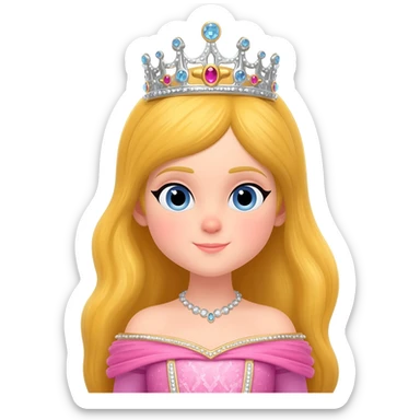 princess with a crown sticker
