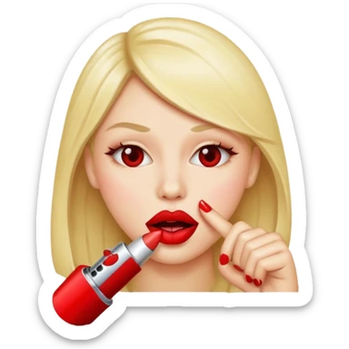 una boca mordiendo un dedo sticker