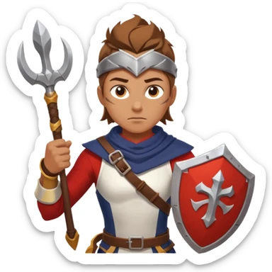 An emoji representing the "ironman challenge" for an Albion Online mmorpg character who crafts everything themselves the hard way, and does not buy or sell items in-game. Think of ironman marathons as a guiding principle. Less of the "iron", more of the marathons and hard work / effort. sticker