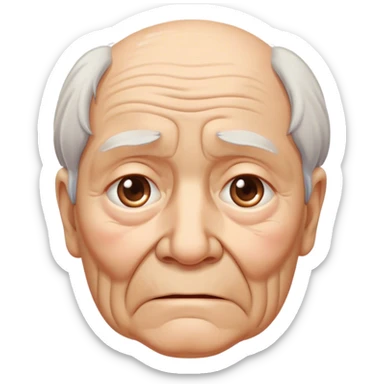 Combine 👴🏼 and 🥹 emoji. sticker