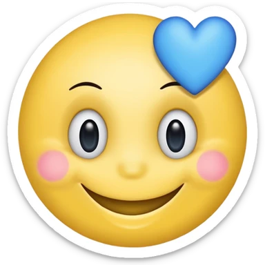 Smiley face with blue heart eyes and the word 'approved' written below it in blue text sticker