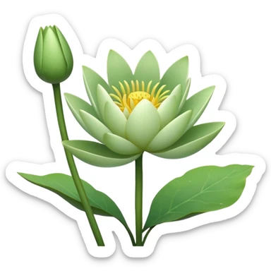 Small text size water lily bud with stem. ⅛ of the ones you’ve given.  sticker