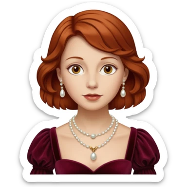 Renaissance lady sticker