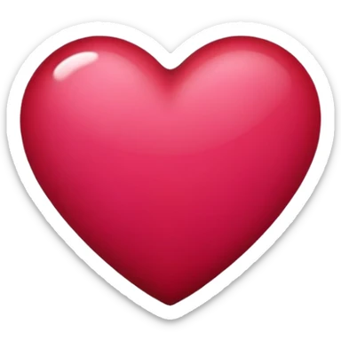 Dark pinkish red heart sticker
