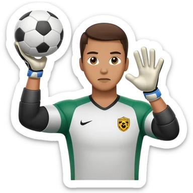 football goalkeeper catching ball sticker