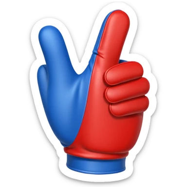  #1 glove nfl thumbs up   in blue (#00A3E0) and red (#F9423A)  sticker