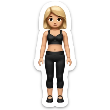 legging brassière noir gonflé ventre femme lego personnage sticker