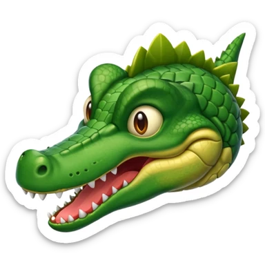 Cabeza de cocodrilo en avion sticker